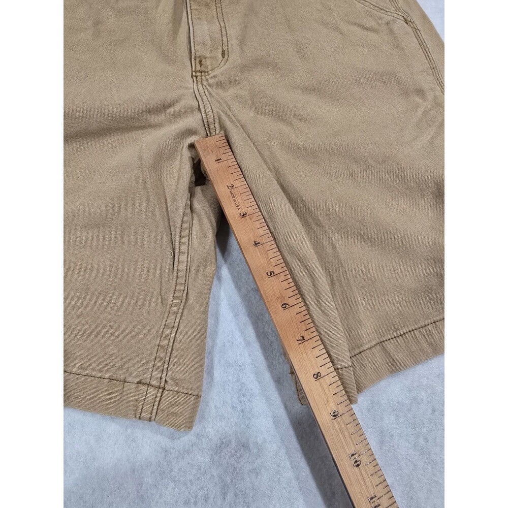 Carhartt Shorts Mens 32 Relaxed Fit Tan Brown Canvas Work Wear Carpenter - Picture 4 of 7
